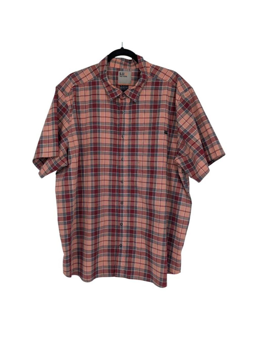 5.11 Tactical Plaid Snap On Short Sleeve‎ Outdoor Work Gorpcore Utility 2XLarge